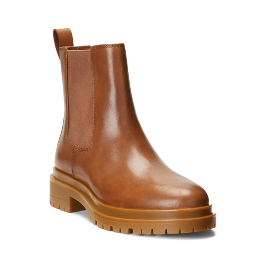 Ralph Lauren - Leather Ankle Boots with Wide Heel - Men - Camel