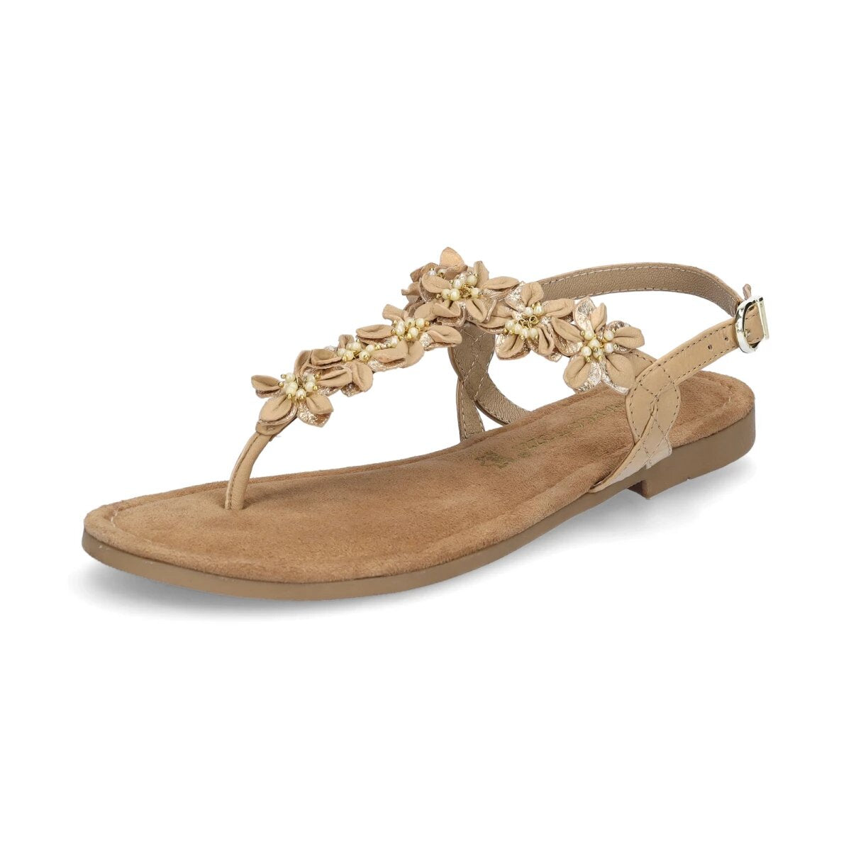 Marco Tozzi - Full Grain Leather Sandals - Timeless Elegance - Women - Camel