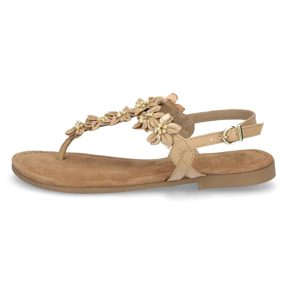 Marco Tozzi - Full Grain Leather Sandals - Timeless Elegance - Women - Camel