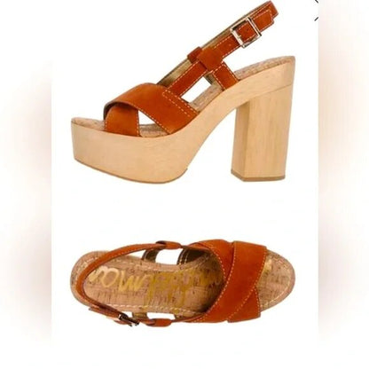 Sam Edelman - Mae - Suede Platform Sandals - Women - Ginger Spice